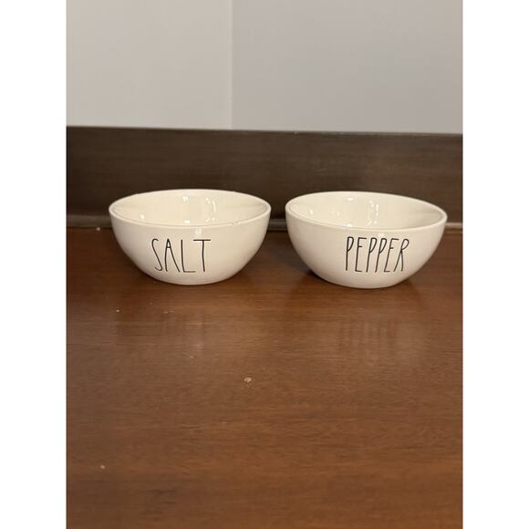 Rae Dunn Other - Rae Dunn Salt & Pepper dish cellars White Farmhouse Cottage Bowls